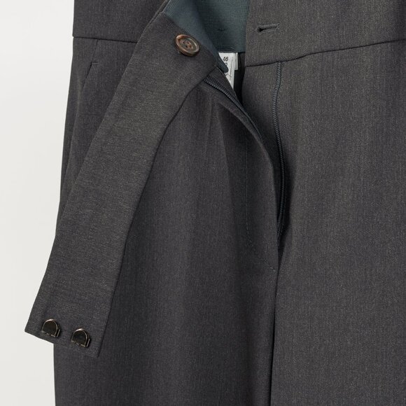 Brunello Cucinelli SS/21 Grey Wool-Blend Monili-Bead Trousers - Picture 7 of 14